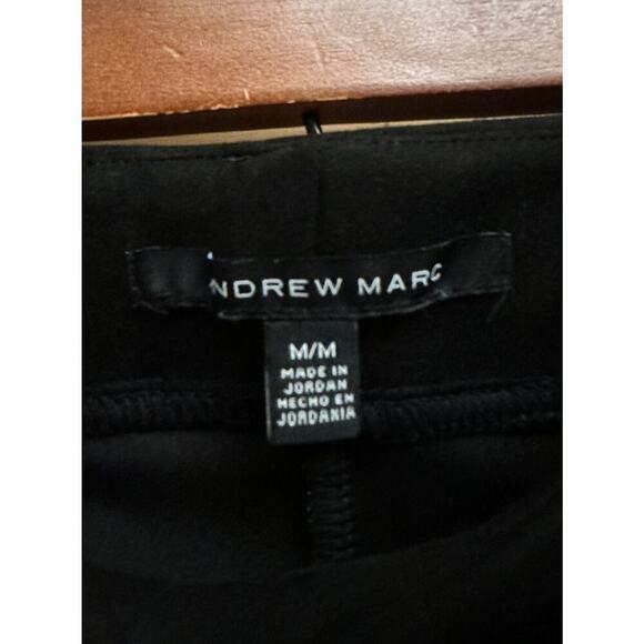 ANDREW MARC Pants Womens Medium Black Microsuede Skinny Pull-on Stretch Jeggings - Picture 3 of 7